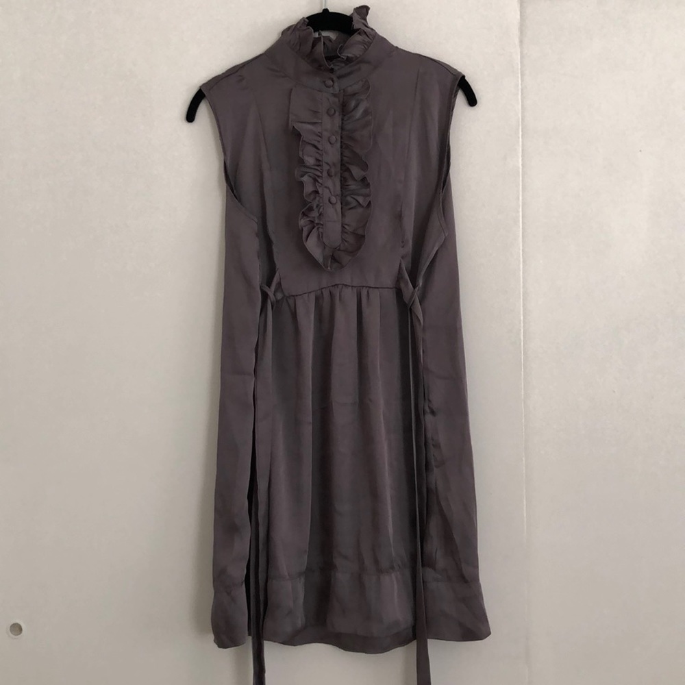 Poetry Clothing satin-like ruffled dress